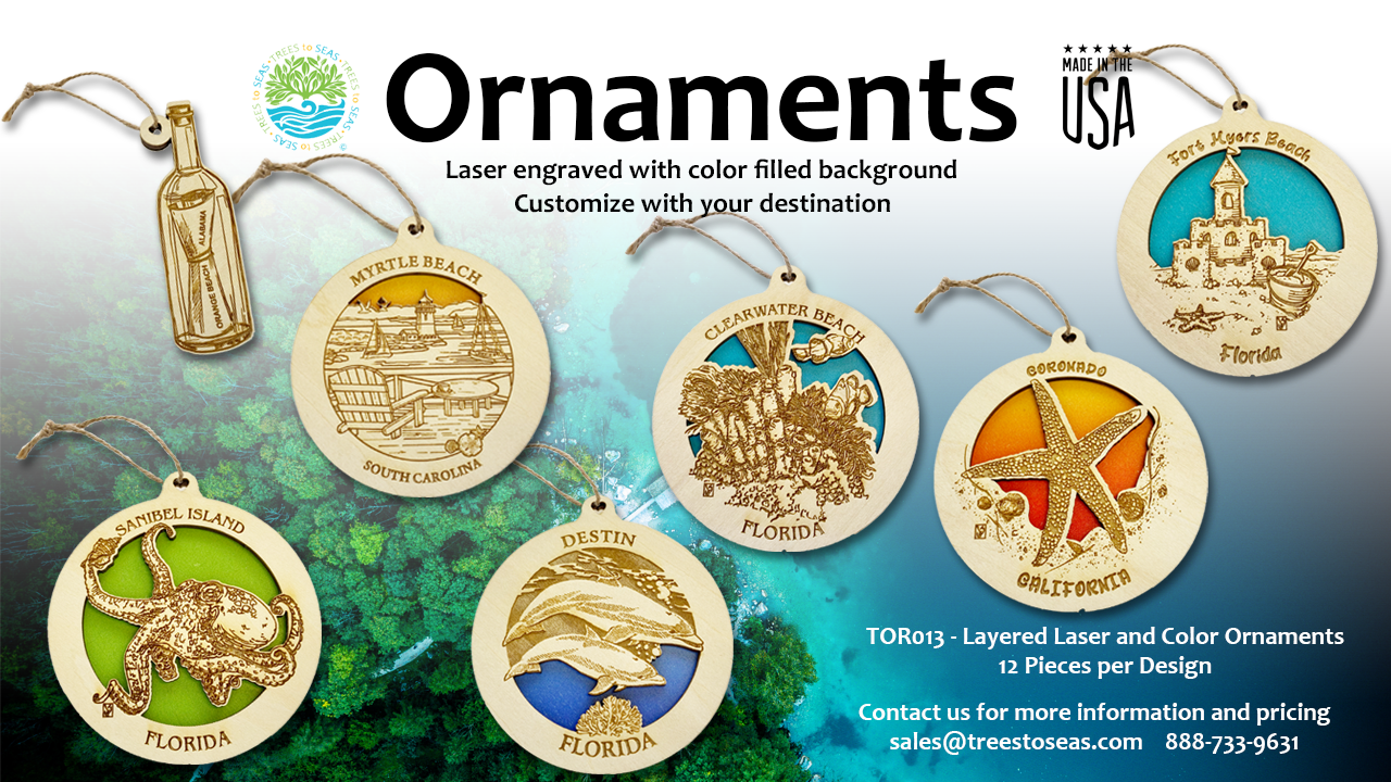 Trees to Seas Ornaments